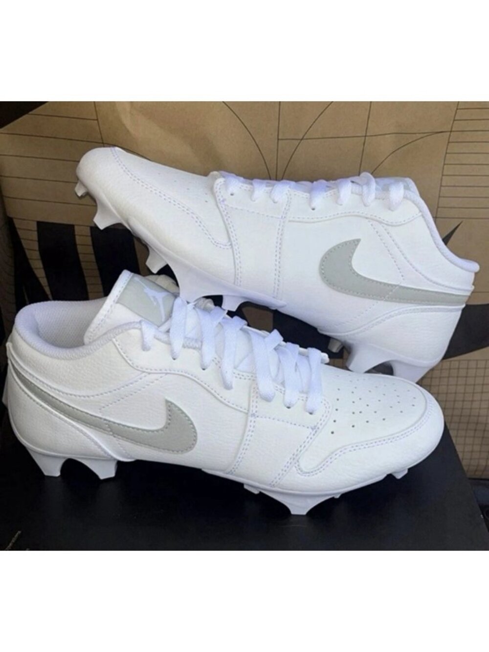 NEW Nike Jordan 1 Low TD White/Fog Grey-White FJ6245-101 Men’s Size 8.5